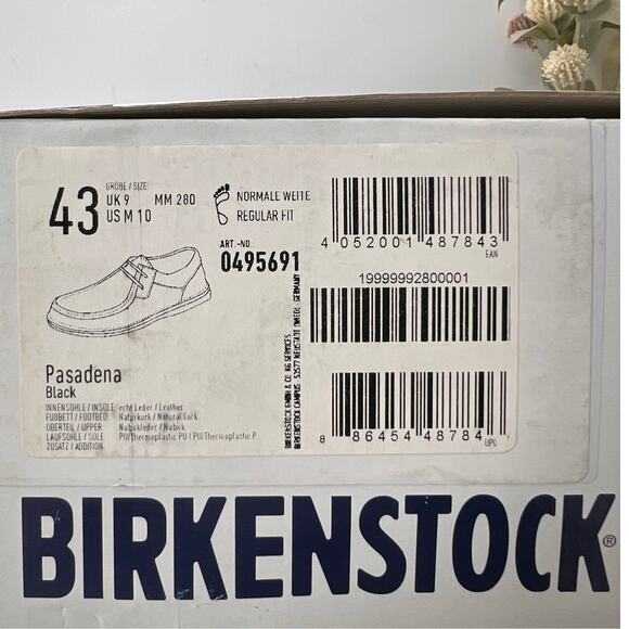 Birkenstock Pasadena Leather Nubuk Moc Toe Shoe Black Men 10/EU 43 NWB - Picture 10 of 10